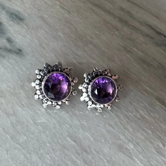 NWOT Sundance Amethyst Shadows Earrings, Amethyst, Sterling Silver - Picture 4 of 5
